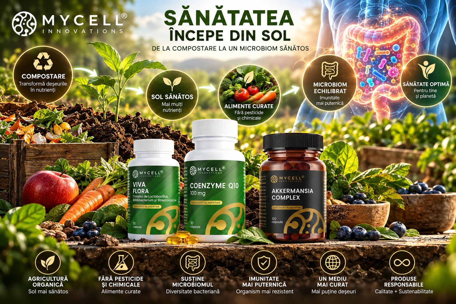 Compostarea, alimentele organice și microbiomul