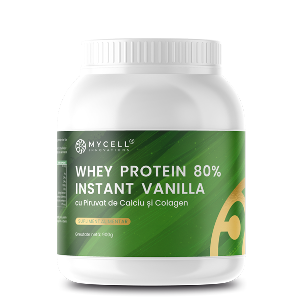 Whey Protein Vanilla cu Piruvat de Calciu si Colagen
